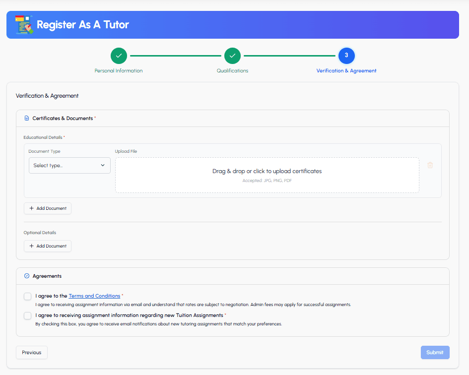 Step 3: Verification & Agreement